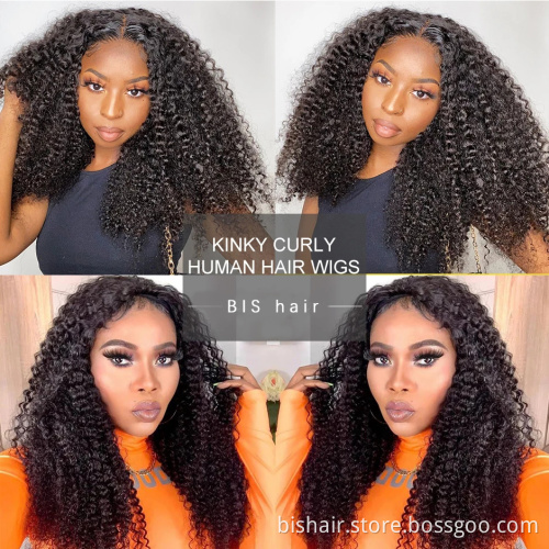 13x4x1 Front Lace Wig 100% human Hair 180% Density Brazilian kinky Curly Front Lace Wig 9A Natural Hair Wig, Suitable for Women
